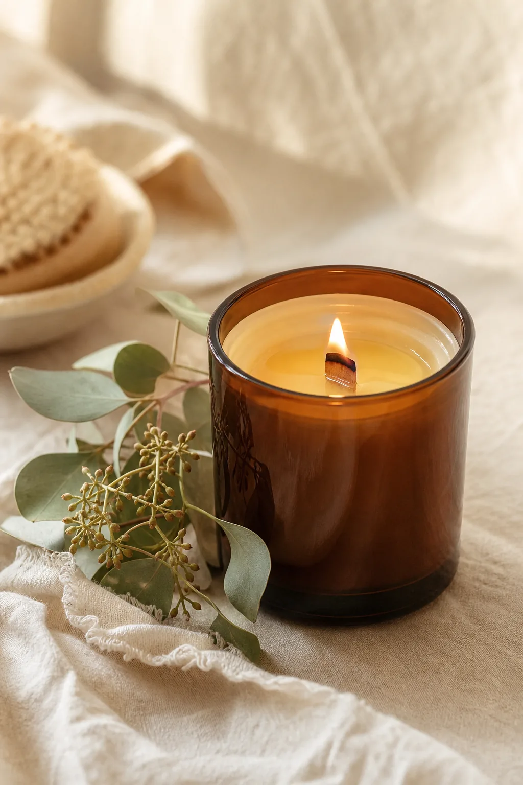 Natural massage candle